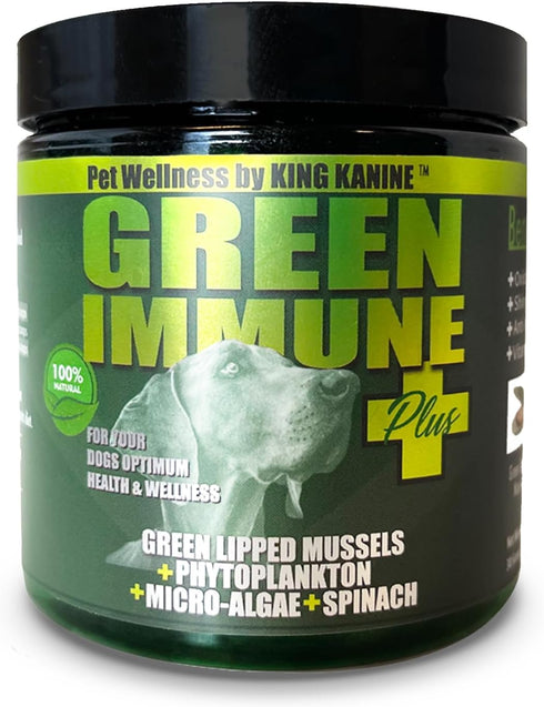 King Kanine Green Inmune Plus Multivitamin and Mineral - 6 oz Organic Powder to Improve Joint Mobility & Allergy Relief