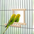Bird Mirror with Perch, Bird Toys for Parrots, Budgies, Cockatiels, Lovebirds, Finches, Canaries