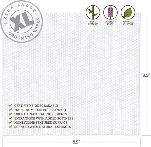 Doggy Do Good Pet Wipes (Xtra-Large) - 60 Ct. Single Pack with Lavender Scent