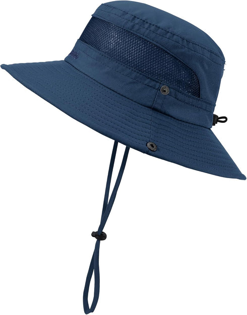 Kids Sun Hat UPF 50+ Sun Protective Bucket Hat for Kids Boys Girls Wide Brim Summer Beach Fishing Safari Adjustable Hat