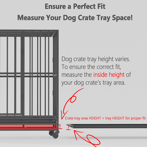 35"-ChewProof 35" 36" Dog Crate Tray Replacement Pan, Easy to Clean, Easy to Assemble,Ideal for Potty Training- Perfect