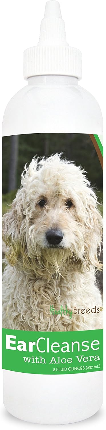 Healthy Breeds Goldendoodle Ear Cleanse with Aloe Vera, Cucumber Melon, 8 oz