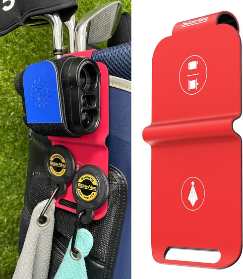 Golf Bag Metal Landing Pads for Magnetic Golf Equipment - Quick Access to Towel, Rangefinder, Flask, Speaker - US Patent