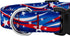Country Brook Petz 1 Inch Deluxe Adjustable Dog Collar - Americana Collection, Medium (Star Spangled)