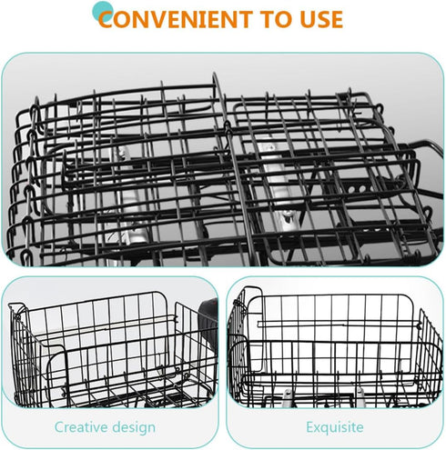 Backpack Universal Foldable Rear Shelf Bike Basket Thickened Steel Cycling Cargo Basket for Mountain Bikes Pet Carrier