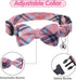 BINGPET Adjustable No Pull Dog Harness Collar Leash Set, Classic Plaid for Small Medium Large Dogs (Pink, M)