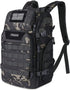 MOSISO 30L Tactical Backpack, Military Daypack with USA Flag Patch & USB Charging Port, Night Camouflage