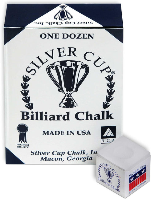 Silver Cup Chalk, White, 12-Piece Box
