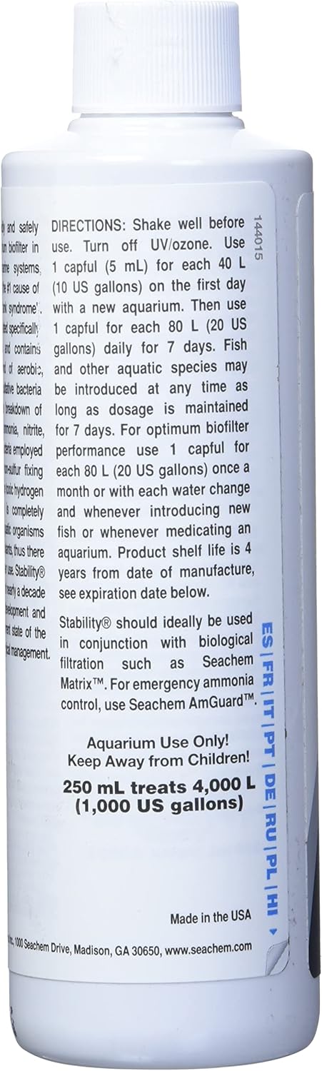 Seachem Stability 250ml for Freshwater and Marine Aquariums