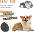PEGGY11 Deep Stainless Steel Anti-Slip Dog Bowls, 2 Pack, 3 Cups for Food and Water