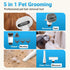 (Black5-IN-1) petaboo Cordless Dog Grooming Vacuum, Pet Grooming Kit with Clippers Nail Grinder,Low Noise,Dog Vacuum