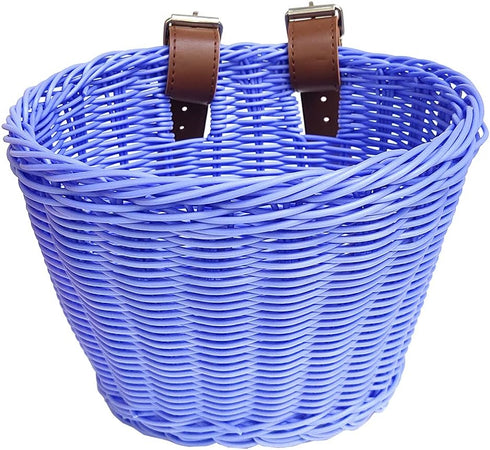 Girls Bike Accessories Kit, Hand Woven Bicycle Basket, Child Bike Wheel Spoke Beads, Bike Streamers, Horn Bell, Stickers