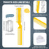 5 Pieces Razor Comb for Dogs Hair Grooming Trimmer Comb for Pet Razor Comb with 25 Extra Blades Manual Dog Hair Trimmer Comb Double Edge Razor for Dogs (Yellow)