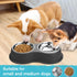 Double Dog Bowls | Stainless Steel Water and Food Bowls | Non-Slip Resin Station | Pet Feeder Bowls for Medium Dogs,