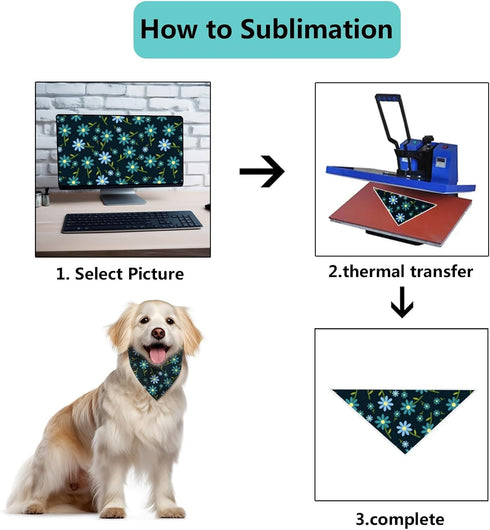30 PCS DIY Custom Sublimation Blank Dog Bandana, Holiday Dog Scarf, Triangle Bib Handkerchief for Large Dogs