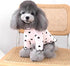 Heart Print Shirt for Small Dogs & Cats, Stretchable Ruffle Long Sleeve Outfits for Chihuahua, Schnauzer, Shih Tzu,