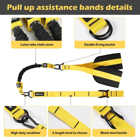 Pull Up Assistance Bands - Adjustable Heavy Duty Resistance Band for Home Fitness, Body Stretching, and Chin Up