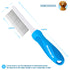 Detangling Pet Grooming Comb for Dogs & Cats, Stainless Steel Metal Teeth for Removing Tangles and Knots