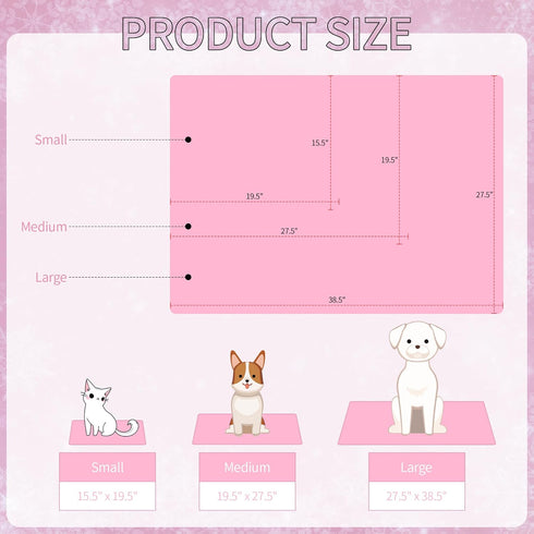NACOCO Pet Cooling Mat Pink Cat Dog Cushion Pad Summer Cool Down Comfortable Soft for Pets and Adults (L)