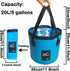 Sunglow Collapsible 5 Gallon Portable Fishing Bucket, Wash Basin Folding Water Container for Fishing and Camping