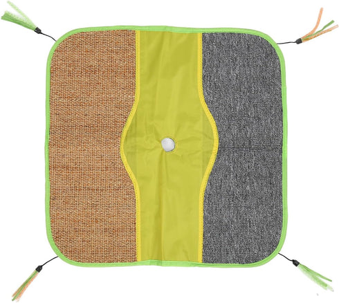 Multifunctional Cat Scratch Play Mat - Interesting Sisal Scratching Pad Rug for Kittens