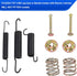 Roykaw EZGO Brake Shoes Pads and Spring Kit for 1996-Up TXT/ST350/Workhorse, Yamaha 1993-Up G14, G16, G19-G22