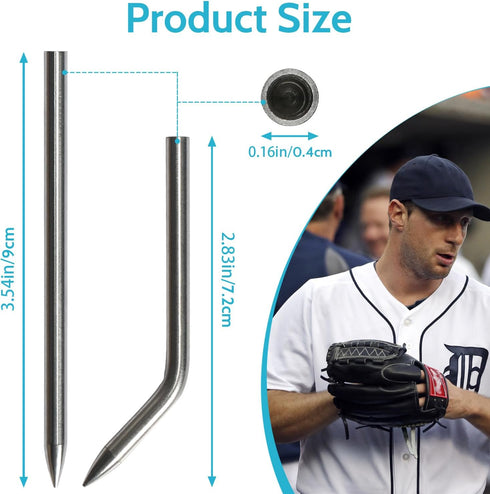 Hapisher Baseball Glove Lace Needle, Durable Lacing Needle for Baseball and Softball Glove Repair