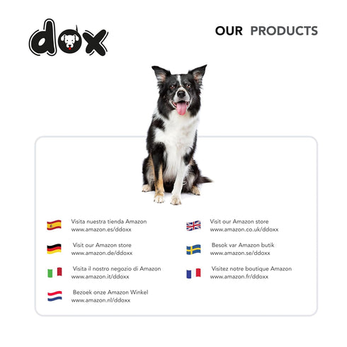 DDOXX 6.6 ft Nylon Dog Leash, 3-Way Adjustable for Dogs - XS (Black), Red
