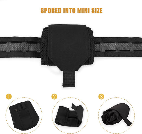 PETAC GEAR Molle Drawstring Dump Pouch, Roll Up Tactical Recovery Tool Pack, EDC Storage Bag