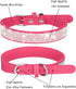 Bling Dog Collar for Small Medium Large Dogs, Rhinestone Collars for Girl and Boy Dogs, Adjustable Leather Suede Soft