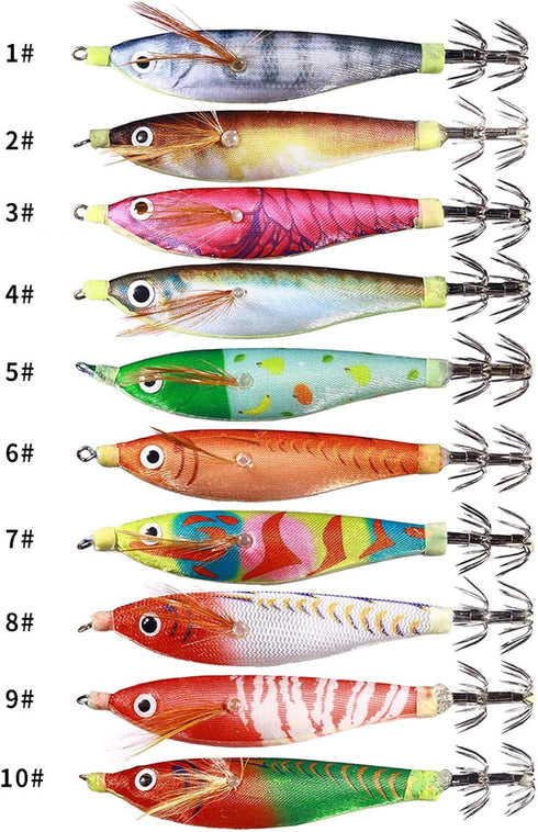 TIANQUXNGI Round Belly Fishing Baits for Freshwater and Saltwater Fishing Enthusiasts Multicolor Shrimp Cuttlefish Jigs