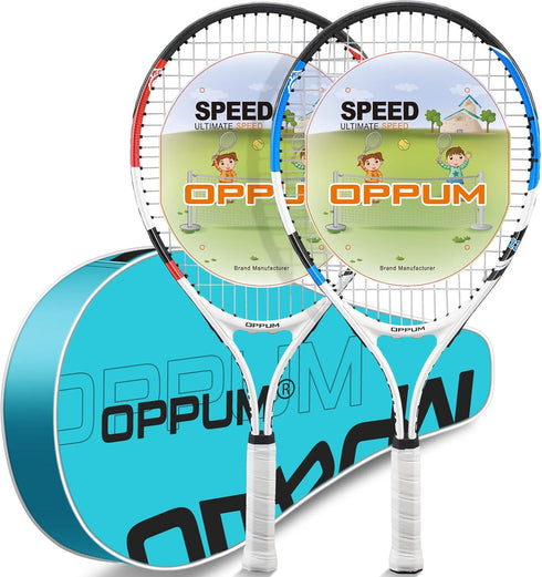 Kids Tennis Racket (2-Pack), Sizes 16"-25" for Ages 2-14, Affordable and Durable Gear for Fun