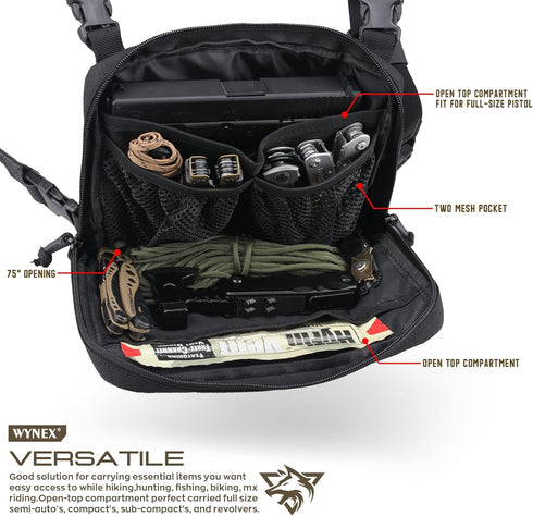 WYNEX Tactical Chest Rig Bag, Molle Chest Pouch Utility Recon Kit Bag