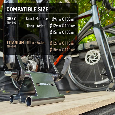 Triangle Bike Fork Mount Hitch Rack, 100mm with 9mm Quick Release for 9mmx100mm, 12mmx100mm, 15mmx100mm