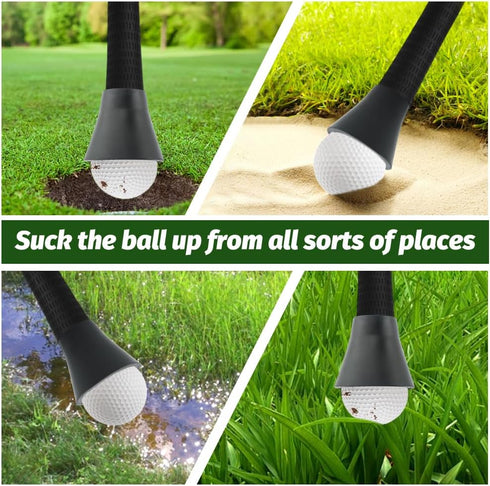 Ranjaner 5Pcs Golf Ball Retriever, Portable Golf Ball Picker Upper for Putter, Durable Golf Ball Grabber Pick Up Tool