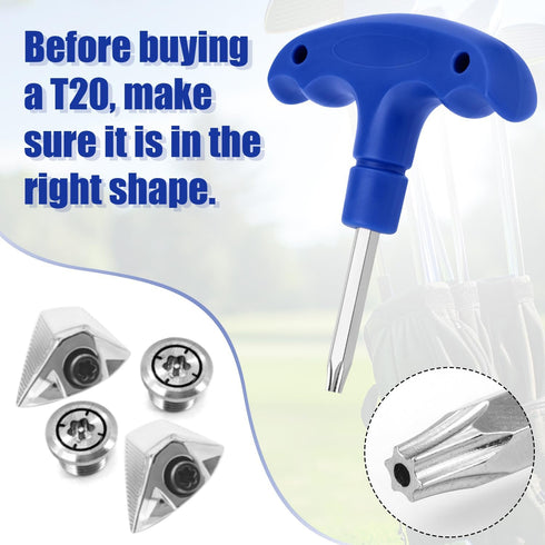 Golf Wrench with Plastic Handle, Adjustable Stainless Steel Tool for Golf Club Driver Shaft Adapter Torque