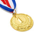 Juvale 1st Place Gold Medals for Kids & Adults - 6-Pack with 15.5 in Red, White & Blue Neck Ribbon
