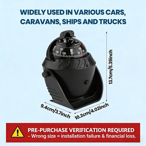 LED Compass Navigation Indicator for Vehicle Dashboard