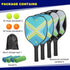 PATIKIL Pickleball Paddles Set with 4 Premium Wood Rackets, Cushion Grip, 4 Balls, Cooling Towels, Carry Bag