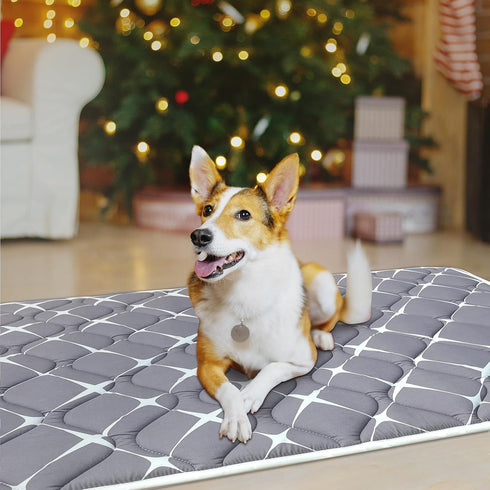 Dog Crate Mat, Ultra Soft Dog Bed Mat with Anti-Slip Bottom, Washable Kennel Pad for Large Medium Small Dogs