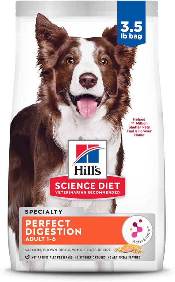 Hill's Science Diet Adult 1-6 Perfect Digestion Dry Dog Food, Salmon, Whole