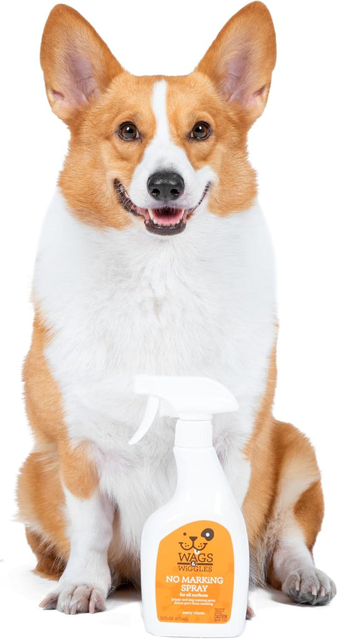 Wags & Wiggles No Marking Deterrent Training Spray for Dogs, Indoor Pee Repellent & Behavior Aid