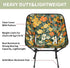 Backpacking Flowers Green Portable Camping Chair, Folding Chairs for Outside, Lightweight Chair, Outdoor Collapsible