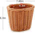 Kid's Bike Basket for Girls Small Woven Wicker Cruiser Bicycle Accessories with Handlebar Streamers Bell for Ages 3-13