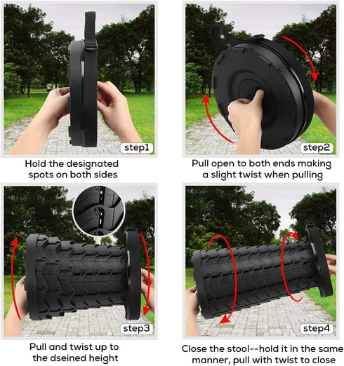 Fishboy 400lbs Upgraded Collapsible Stool, Max Weight, Lightweight But Sturdy, Portable Retractable Folding Telescoping