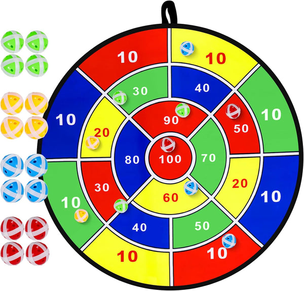 Kids Dart Board Game Set-29 inchs, Board Games with 16 Stick Balls,