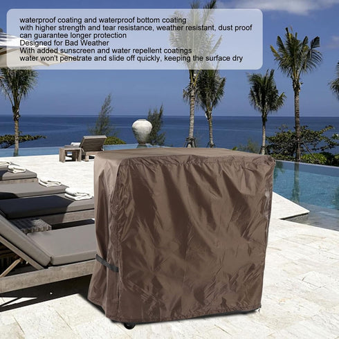 190T 86x48x79cm, Fdit Outdoor Beverage Cart Cover, Polyester Taffeta, Rolling Cooler Cart Cover for Patio Party