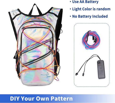 Hydration Backpack Pack with 2L Water Bladder, Lightweight Bag for Running, Hiking, Climbing, Music Festival