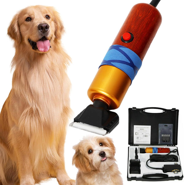 Dog Shears, Plug-in Electric Pet Shaving and Grooming Kit, 200W 10ft Sheep Shears, Low Noise & Vibration Design