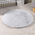 16 Inch Plush Dog Bed Mat Warm Fluffy Round Puppy Crate Pad with Anti-Slip Waterproof Bottom Soft Comfy Pet Kennel Mat for Small and Medium Dogs Sleeping(Light Grey)